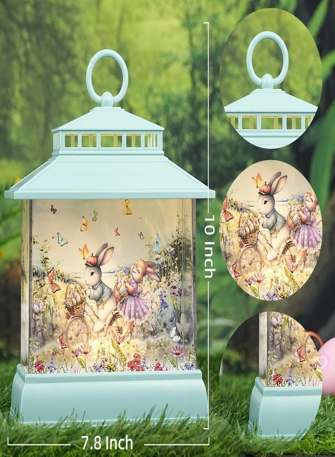 فانوس كرة الثلج لعيد الفصح، زينة عيد الفصح للمنزل، بيضة أرنب عيد الفصح المضيئة مع مؤقت، زينة ربيعية لامعة، هدية لتزيين طاولة العيد - Image 5